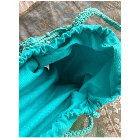 NWT Made in India Crochet Beaded Shoulder Bag Festival Coachella Boho Prarie - Picture 7 of 10